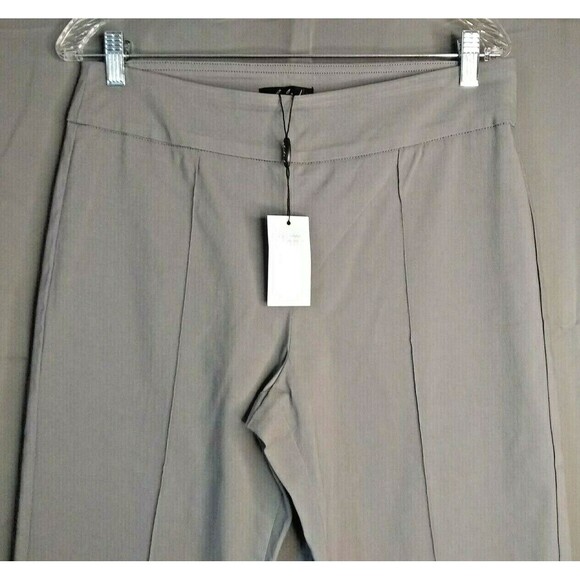 Alisha D. Straight Leg Pullon Stretch Slack/Pant Women's Size 10 Anna (Gray) - Picture 3 of 9